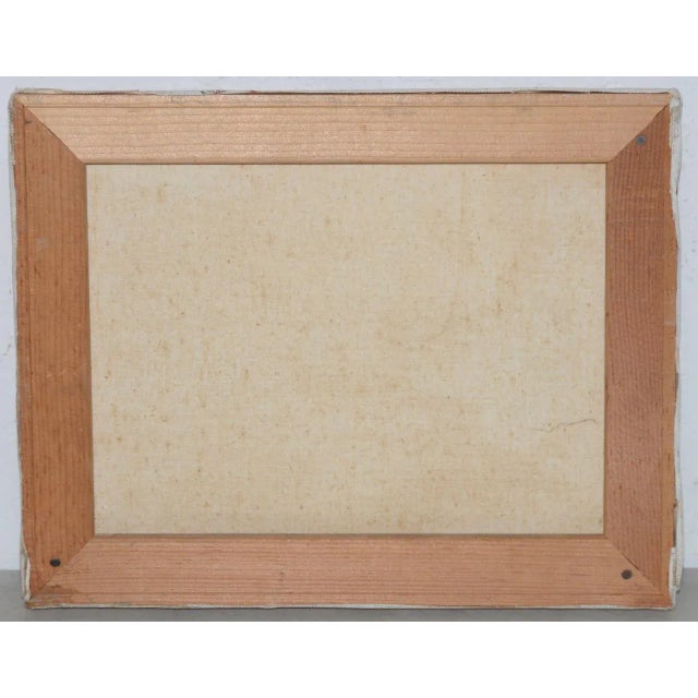 Textile Irina Roudakoff Belotelkin (january 1, 1913 – January 21, 2009) "coastal Sunset" Oil Painting C.1960s For Sale - Image 7 of 8