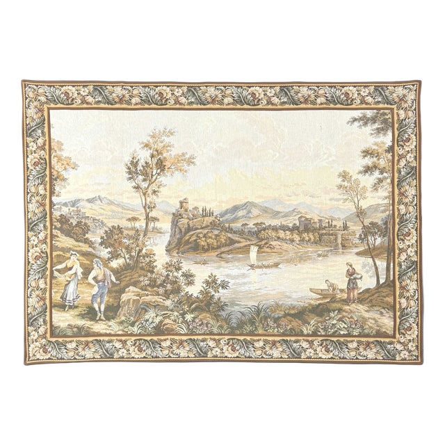 Large 20th Century Wall Tapestry in the style of Gobelins For Sale
