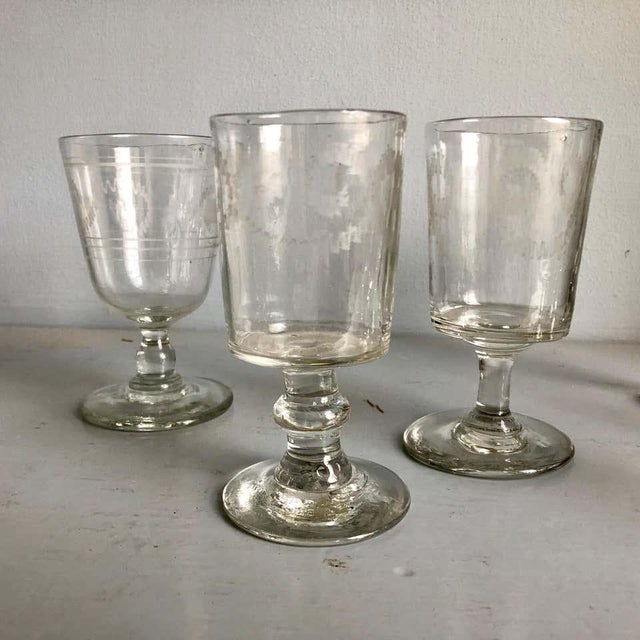 1820 French Country Etched Wine Glasses Set of 6 Chairish
