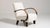 20th Century Czech Republic Warm Ivory Boucle Bentwood-Arm Lounge Chair For Sale - Image 9 of 11
