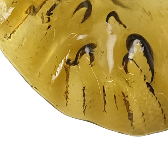 Amber Antique C. 1900 Amber Glass Trumpet Flower Figurine Vase Epergne For Sale - Image 8 of 12