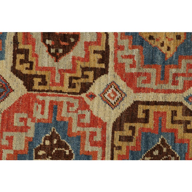 Rug & Kilim’s Tribal Style Rug With Primitivist Geometric Pattern and Medallions For Sale In New York - Image 6 of 7