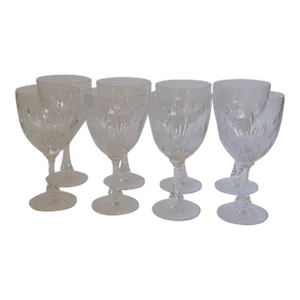 Late 20th Century Vintage Gorham Stemware "Heathglow" Waterglasses- Set of 8