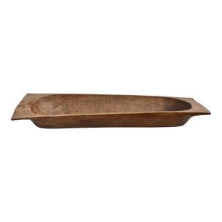 Hand-Hewn Fruitwood Frog or Dough Bowl, Circa 1925 For Sale