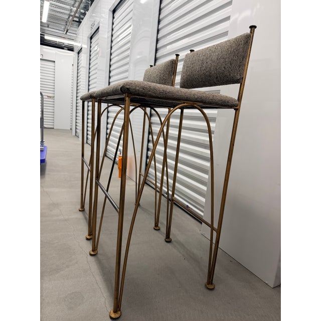 Vintage Mid-Century Modern Counter Stools For Sale - Image 4 of 4