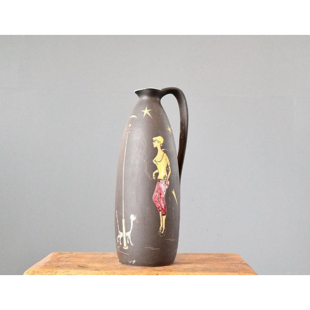 Handmade Ceramic Paris Pitcher by Keto Keramik, 1950s For Sale - Image 9 of 9