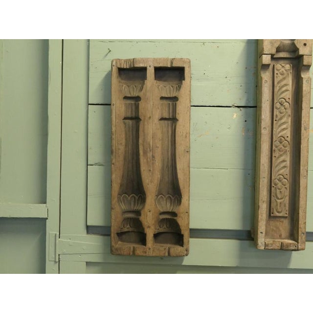 Antique Wooden Plaster Gesso Cornicing Moulds, 1880, Set of 3 For Sale - Image 3 of 8