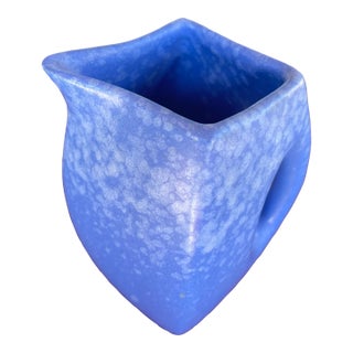 Vintage Arts and Crafts Mission Niloak Ozark Blue Art Pottery Milk Creamer Pitcher For Sale