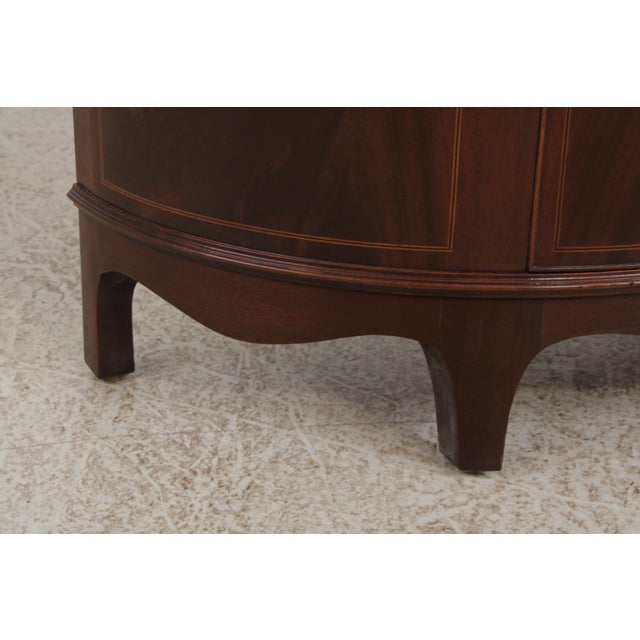 Biggs Mahogany Inlay Federal Style Demilune Console For Sale - Image 9 of 12