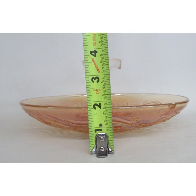 Early 20th Century Imperial Glass Harvest Grape and Leaf Marigold Carnival Glass Handled Tray For Sale - Image 14 of 17