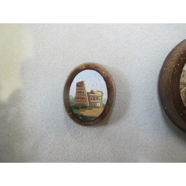 Grand Tour Italian Grand Tour 19th Century Rome Micro Mosaic Souvenir Shadow Box Set For Sale - Image 3 of 6