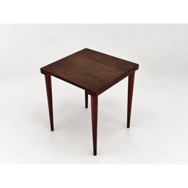 Rosewood Nesting Tables with Ceramic Tiles, Denmark, 1960s, Set of 3 For Sale - Image 4 of 18