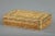 Exceptional rectangular box or snuff box in four-tone gold. The hinged lid in fine relief has an astonishing composition:...