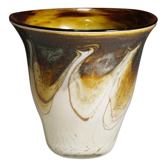 Vintage Marble Glass Vase by Richard Glass, 1980s For Sale