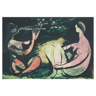 Pablo Picasso, The Double Flute, Lithograph and Stencil For Sale