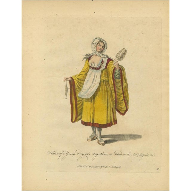Jefferys, Young Lady of Argentiera Archipelago, 1749, Print For Sale - Image 9 of 9
