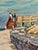 Late 20th Century Late 20th Century Edmund Jordan August Lookout Oil Painting Coastal Landscape - Gold Frame For Sale - Image 5 of 5