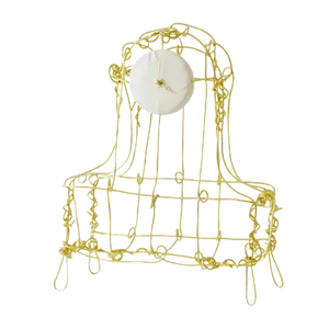 Floating Frame Mantel Clock in Brass by Kiki van Eijk & Joost van Bleiswijk