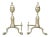 Antique American Brass Andirons, Circa 1820 For Sale