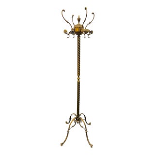 Vintage Brass Coat Hanger, 1920 For Sale