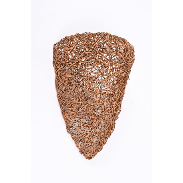 Mid-Century Italian Rattan Nesting Wall Lamps, 1970s, Set of 2 For Sale - Image 4 of 18