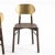 Contemporary Set of Gold Leaf Bokken Chairs in Beech Structure by Colé Italia For Sale - Image 3 of 8