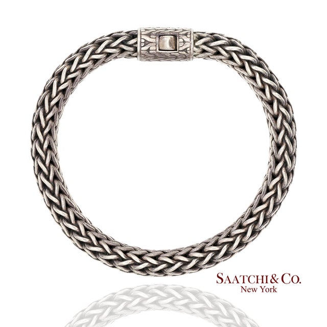 John Hardy Sterling Silver Woven Chain Bracelet For Sale In New York - Image 6 of 14