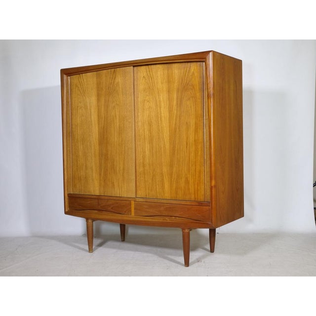 Wood Mid-Century Modern Teak Highboard by Axel Christensen for ACO Møbler, 1960s For Sale - Image 7 of 14