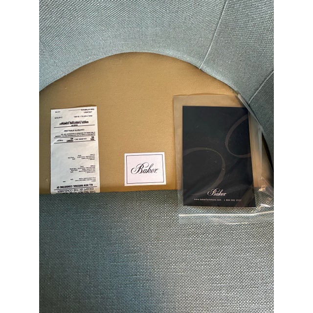 Pair of Late 20th Century Bill Sofield for Baker Manor Walnut Wing Lounge Chairs For Sale - Image 10 of 10