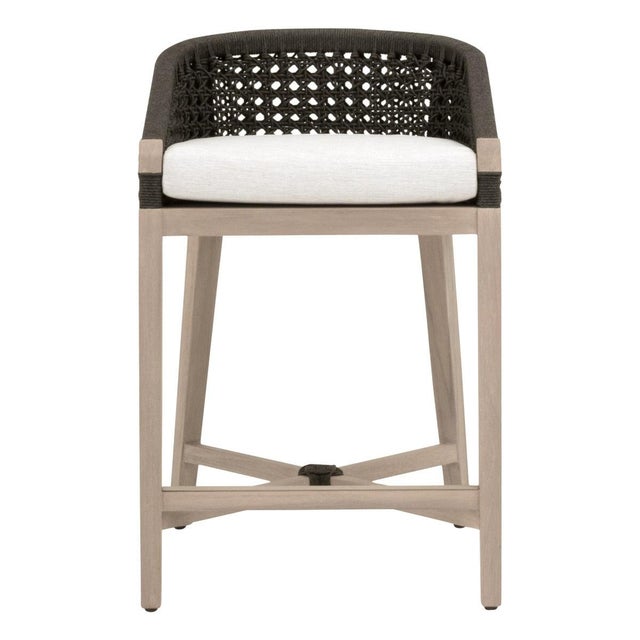 Transitional Montecito Rope Outdoor Counter Stool by Essentials for Living For Sale - Image 3 of 11