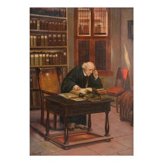 Lasarre Judavics-Paneth, Scholar in His Study, 1902, Oil Painting For Sale