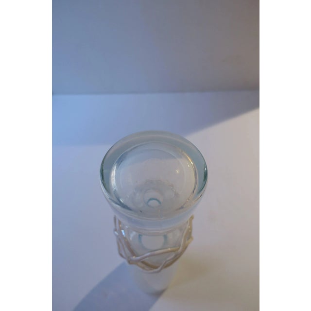 Postmodern Abstract White Opaline Art Glass Vase For Sale - Image 11 of 12