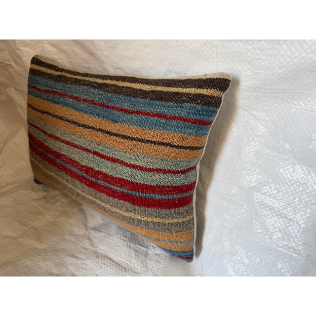 Turkish Antique 19th Century Turkish Wool Kilim Pillow For Sale - Image 3 of 7