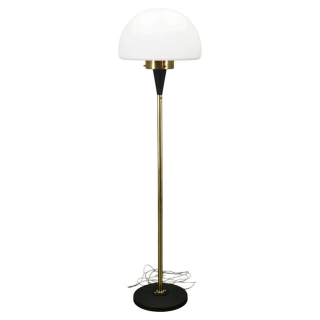 Space Age Brass and Opaline Glass Floor Lamp from Lidokov, 1960s For Sale - Image 12 of 12