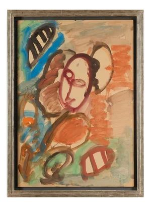 Günter Tollmann, Composition, 1988, Gouache & Oil on Board