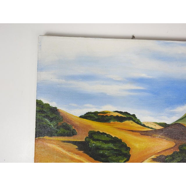 Late 20th Century Golden Hills Landscape Painting For Sale - Image 4 of 7
