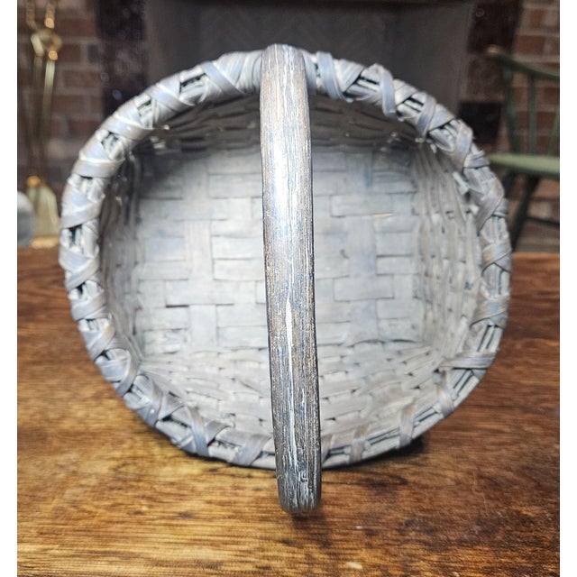 Early 20 Th C. "Porcupine Twist" Berry Basket For Sale - Image 13 of 17