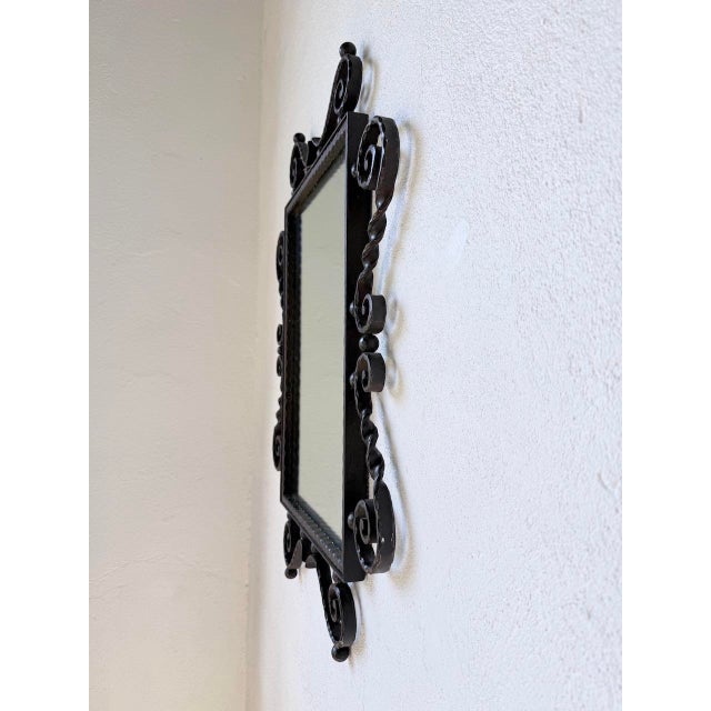 Brutalist Wrought Iron Mirror, 1940s For Sale - Image 16 of 18