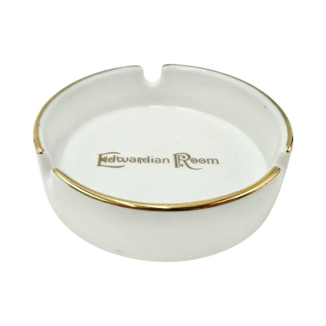 White Vintage Edwardian Room Plaza Hotel Nyc Ashtray New York For Sale - Image 8 of 12