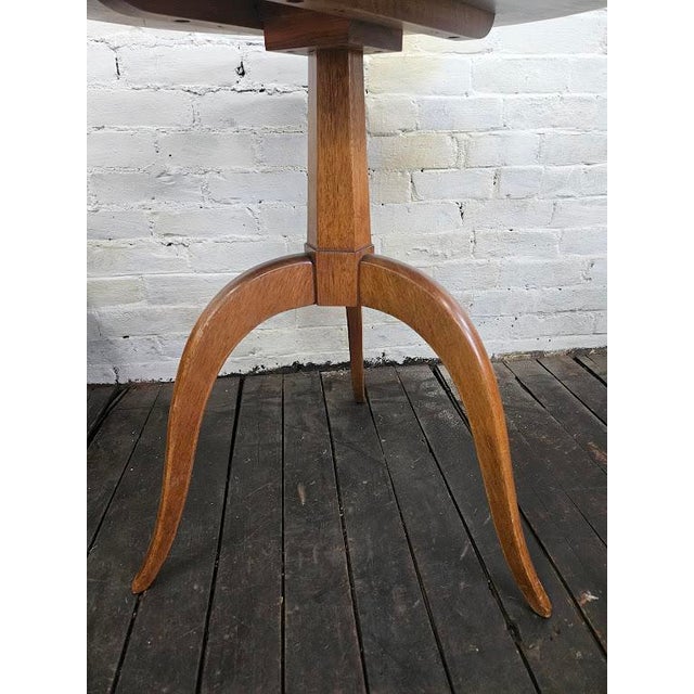 Mid Century Edward Wormley for Dunbar Side Table With Tripod Legs For Sale - Image 9 of 12