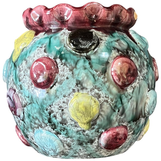 A wonderfully exuberant mid-century Italian art pottery vase or cachepot, circa 1960s, attributed to Fratelli Fanciullacci...
