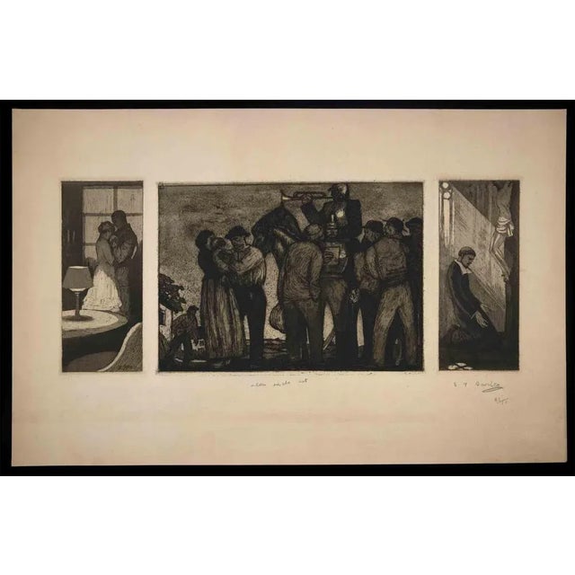 Modern Benito (Edmond Garcia), Alea Iacta Est, Etching, 1914 For Sale - Image 3 of 3