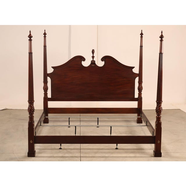 Henkel Harris King Mahogany Poster Bed For Sale - Image 14 of 18