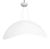 Italian Modern White Matte Patinated Metal Half Dome Suspension Chandelier, with wave shaped rim. 28" H x 33" W x 33" D....