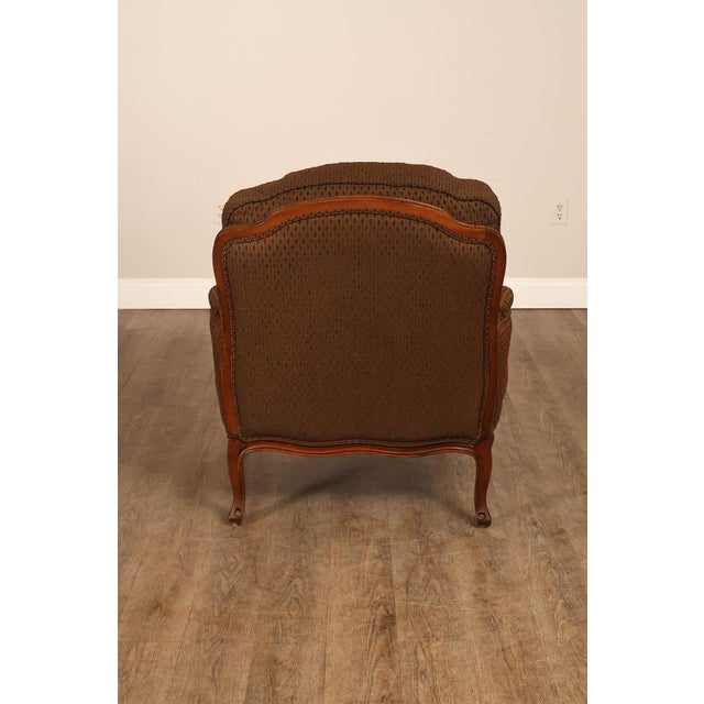 Ethan Allen French Louis XV Style 'Versailles' Armchair and Ottoman For Sale - Image 18 of 18