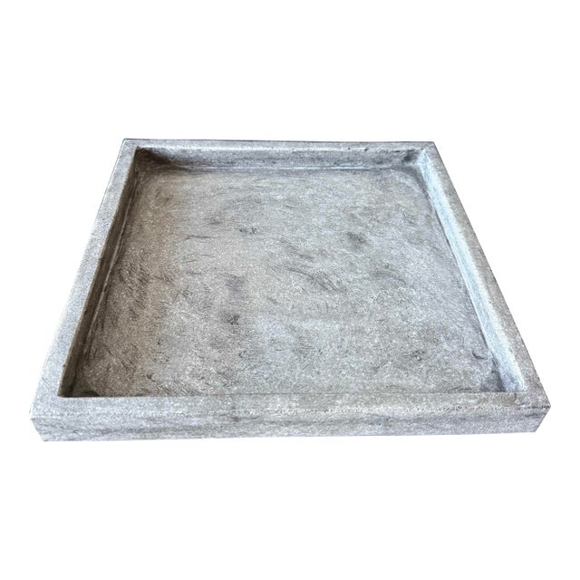 Cyan Design Handcrafted Stone Tray, 12" Square For Sale