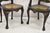 Wood Antique Chinoiserie Queen Anne Hand Painted Floral Cane Dining Chairs - Set of 4 For Sale - Image 7 of 12