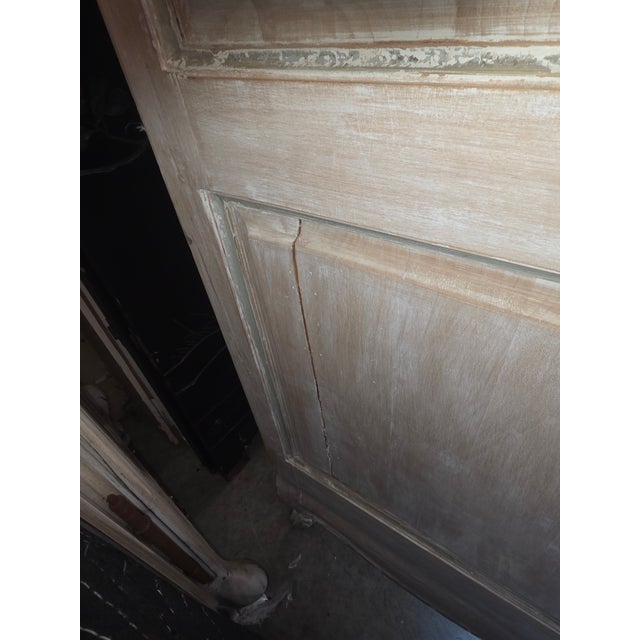 French Country Large White French Style Armoire With Interior Drawers For Sale - Image 3 of 12
