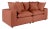 Cali Rust Performance Fabric Modular Loveseat For Sale