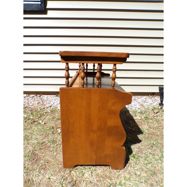 Vintage Ethan Allen American Traditional Maple Etagere Small Bookcase Shelf For Sale - Image 12 of 18